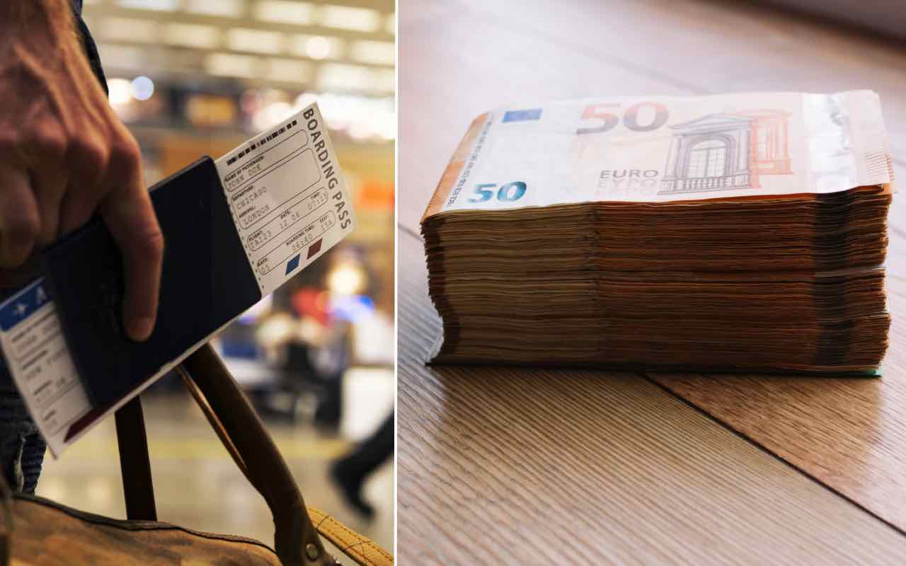 Banconote in aeroporto