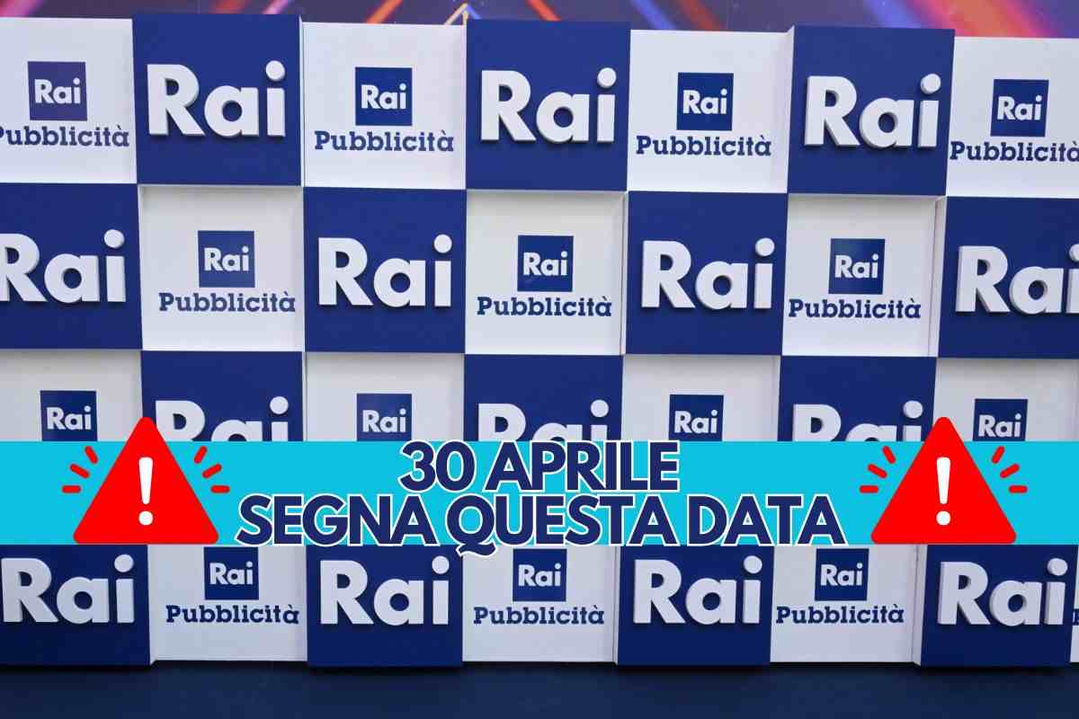 Canone Rai 30 aprile