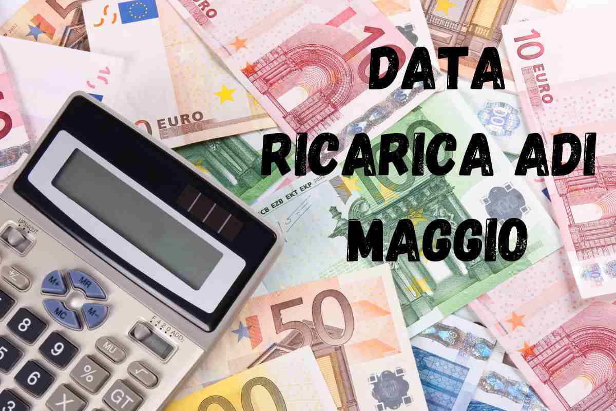 calcolatrice per contare i soldi della ricarica ADI maggio